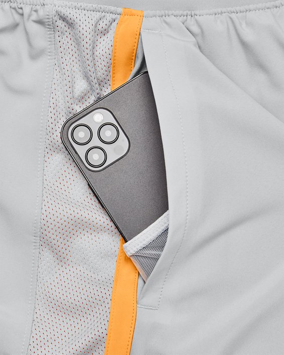 Men's UA Launch 2-in-1 5" Shorts, Gray, pdpMainDesktop image number 4